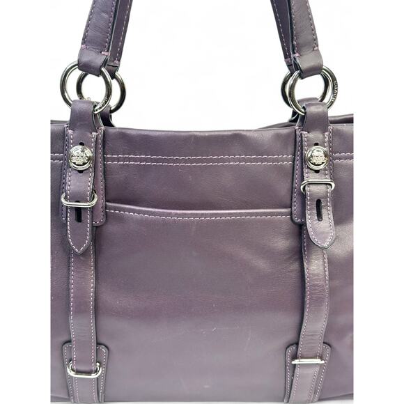 Coach Vintage Madison Mia Plum Purple Leather Tote Bag - Picture 7 of 15